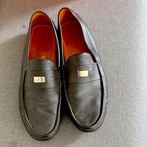 Gucci Men's Dark Brown Leather Slip-Ons